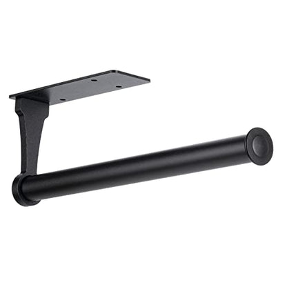 Honmein Paper Towel Holder, Aluminum Alloy Paper Towel Holders, Stylish Wall Mount and Under Cabinet Paper Towel Holders for Easy Access (Black) - color: Black-aluminum