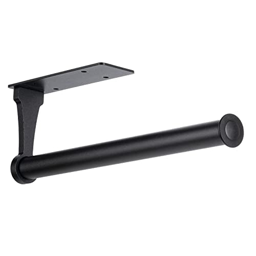 Honmein Paper Towel Holder, Aluminum Alloy Paper Towel Holders, Stylish Wall Mount and Under Cabinet Paper Towel Holders for Easy Access (Black) - color: Black-aluminum