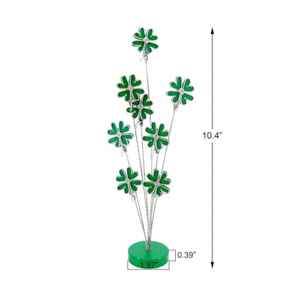 8-Branch Family Tree Picture Frame Holder, Card Photo Clips Holder Desk Stand for Memo Paper Note Photo Christmas Wedding Card Display (Green Clover) - style: Clover