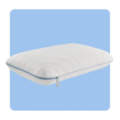 Sealy Dreamlife Queen Size Memory Foam Cooling Pillow with Surface Guard Technology, Removable Machine-Washable Cover, 1 Year Limited Warranty, White - size: Standard, style: 1 pack
