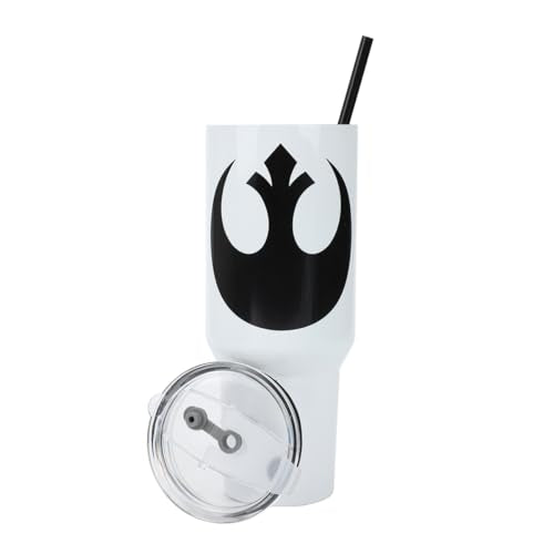 Bioworld Star Wars Rebel Alliance 40 Oz White Stainless Steel Tumbler - color: Rebel Alliance