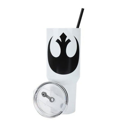 Bioworld Star Wars Rebel Alliance 40 Oz White Stainless Steel Tumbler - color: Rebel Alliance