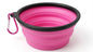 Silicone Foldable Pet Food Water Feeder, Collapsible Travel Bowl for Dog and Cat, Outdoor Portable (Pink) - color: Pink