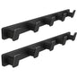 Coat Hook Wall Rack Hanger - Double Coat Rack with 5 Hooks Wall Hooks for Hanging Hat Key Bag Towel Wall Mount Coat Rack, Black 2 Packs - color: Black, size: Rectangle 5 Hooks 2 Packs