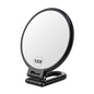 BOOMIBOO 1X/10X Magnifying Handheld Mirror Double Sided, Foldable Travel Makeup Mirror, Adjustable Rotation Pedestal Hand/Hanging/Desk Vanity Mirror-Black - color: Black
