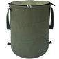 Pop up Camping Trash can with lid,Collapsible 24 Gallons Trash can with Sorting Clips,Garden Garbage Bag with Lid,Lawn and Leaf Bags - Reusable Yard Waste Bags (Green) - color: Green