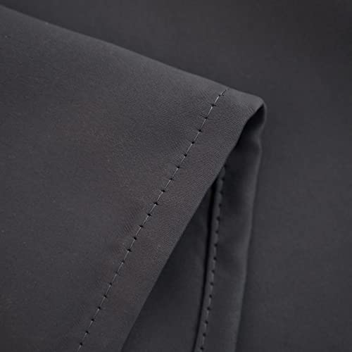 Pickluc Dark Grey Cafe Curtain - Half Window, 36x30 Inches, Rod Pocket, Blackout for Small Windows, 2 Panels - color: Grey, size: 30"W x 36"L (Pack of 2)