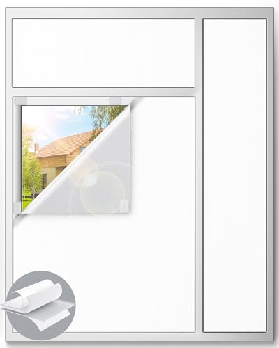 White Blackout Curtains for Bedroom, 39" x 58" Portable Blackout Blinds with 20 Sets Hooks & Loops Strips for 100% Blackout Window Film, Temporary Black-Out Shades for Windows Cover Nursery Travel RV - color: Pure White, size: 58"W x 39"H