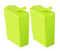Home-X Mini Salt and Pepper Shakers - Dishwasher Safe, Plastic Salt and Pepper Shakers with Lids - Small Salt and Pepper Shakers for Camping, Travel, Lunchbox - Set of 2 Travel Salt Shaker - Green