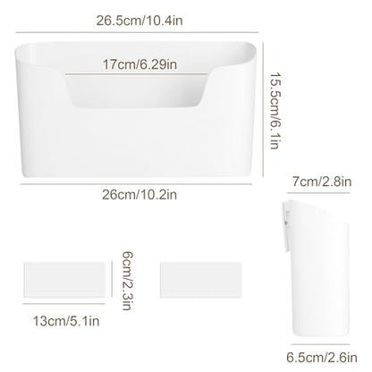 Under Sink Organizer & Wall Mount Storage Box, Multi-Use Cabinet Door Holder for Kitchen, Office, Bedside