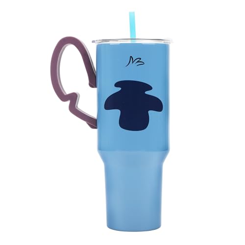 Disney's Stitch 40 Oz Stainless Steel Tumbler With Scultped Ears Handle - color: Disney’s Stitch Blue