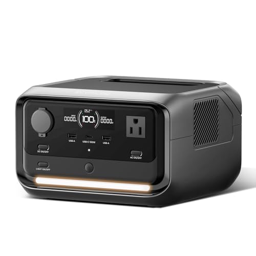 EF ECOFLOW Portable Power Station RIVER 3 Plus, 286Wh/12800mAh LiFePO4 Battery, 3 Up to 1200W AC Outlets, <10 MS UPS, Expandable to 858Wh, <30 dB Quiet, 1Hr Fast Charging Generator for Outdoor Camping - style: RIVER 3 Plus Power Station