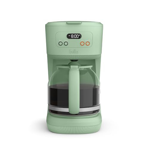bella 12 Cup Programmable Coffee Maker, Reusable Dishwasher Safe Accessories, Easy LCD display, Auto Shutoff, 900 watt, Seaglass - color: Seaglass