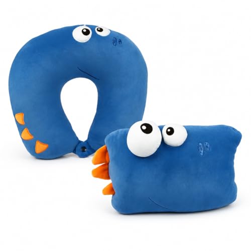 Travel Pillow for Kids & Adults Car Neck Pillow Memory Cotton U-Shaped Neck Pillow Soft Head Support Travel Accessories for Airplane Car Train Bus (Dinosaur) - color: Color 2