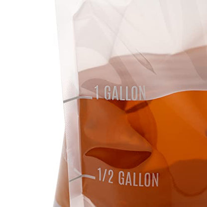 Restaurantware Cater Tek 1 Gallon Water Containers 2 Drink Bags - Collapsible Includes Tamper-Evident Caps Clear Plastic Beverage Bags For Catered Events Camping or Hiking Durable Handle - size: 2 Count, style: 1 Gallon