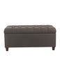 HomePop Ainsley 40" Storage Ottoman Bench - Charcoal Gray - color: Charcoal Gray