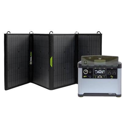 Goal Zero Yeti Portable Power Station, Yeti 700 + Nomad 100, 677 Watt Hour LiFePO4 Battery, Water resistant & Dustproof Solar Generator For Outdoors, Camping, Tailgating, & Home - style: Yeti 700 - Nomad 100