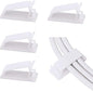 SOULWIT® 50 x Self-Adhesive Cable Management Clips for USB Cable TV, Charger, Audio, Wire Clamp for Table, Car, Office, Home - color: White