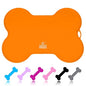 Super Design Dog Food Mat Dog Bowl Mat for Food and Water Silicone Non Spill Cat Feeding Mat Puppy Placemat Waterproof - 20.5" x 14.5", Orange - color: Orange-2