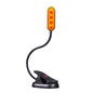 hooga Amber Book Light – Blue Light Blocking Reading Light for Bed, Stepless Dimming, Rechargeable Clip-On Night Light, 1600K Amber & 625nm Red LED for Night Reading - color: Dual Red & Amber