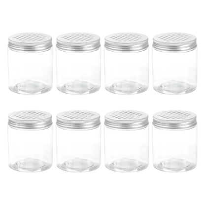 HARFINGTON 8 Pcs Empty Scent Beads Storage Container 8.5oz/250ml Air Freshener Tins Round Refillable Spice Containers Plastic Jars Sample for Travel Storage - size: 250ml