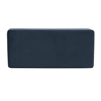 HomePop Malmo 36" Storage Bench - Blue Velvet - color: Blue Velvet