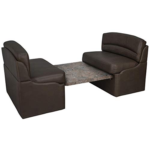 RecPro 36" RV Dinette Booth Set with Table and Leg | Two Dinette Booths (Chestnut, Luna Imperial) - color: Luna Imperial, size: Chestnut