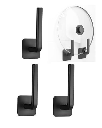 4 PCS Hat Hooks for Wall Hat Rack for Wall Self Adhesive Multi-Purpose Hat Organizer L Shaped Hooks for Home Decor Black
