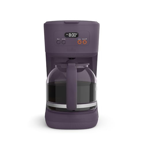 bella 12 Cup Programmable Coffee Maker, Reusable Dishwasher Safe Accessories, Easy LCD display, Auto Shutoff, 900 watt, Plum - color: Plum