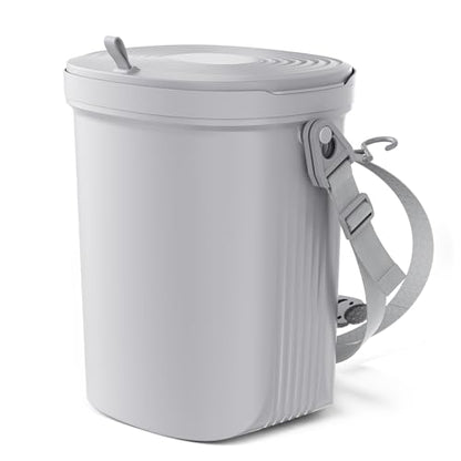 Waretary Trash Can for Car Garbage: Leakproof Silicone Car Waste Bin w/Lid for Drivers and Passengers; 2 Gallon Garbage Container for Vehicle, Sedan, SUV, Van, MPV & Truck (Gray) - color: Gray