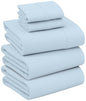 RUVANTI 100% Cotton Percale Sheets Split King Size, Baby Blue | Crisp Cooling, Deep Pocket 16", Soft Breathable & Durable, Hotel-Style, 5 Piece Set - color: Baby Blue, size: Split King