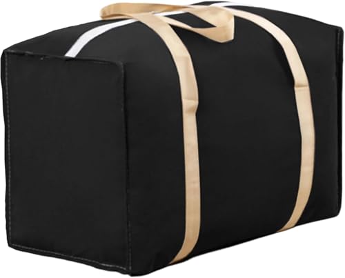 1 PCS Waterproof Space Saving Organizer,Durable nonwovens Fabric Moving Tote for Comforter Quilt and Bedspread - color: black