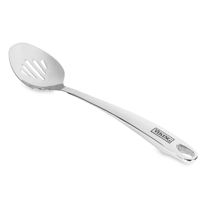 Viking Kitchen Utensils Set, 6 Piece Stainless Steel Cooking Utensil Set, Includes Spatulas, Spoons, Pasta Fork, and Deep Ladle, Hollow Forged, Silver - style: 6-Piece Set