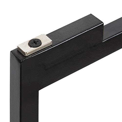 Kate and Laurel Celia Round Metal Foldable Accent Table with Tray Top, Black - color: Black