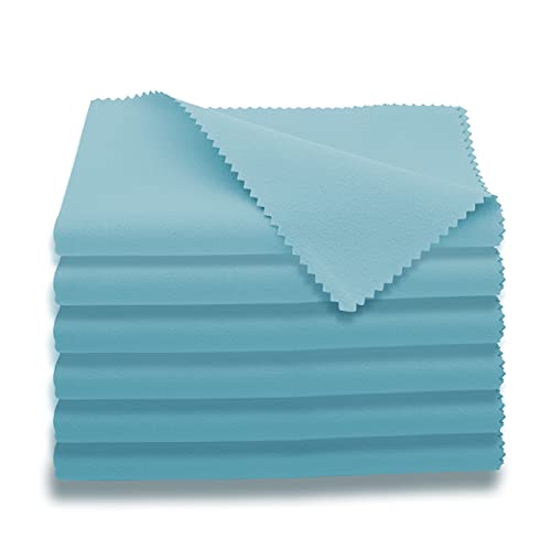 AAwipes Violin Clean Cloths Microfiber (6-Pack 12"x12" Cloths Blue) Plush Polishing Cloths for Musical Instruments Premium Cleaning Cloths for Guitar Piano Clarinet Trumpet Sax Universal (HCIS-1212-B) - color: Blue 6PCS