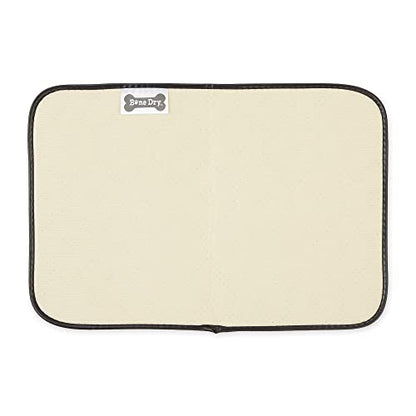 Bone Dry Machine Washable, Ultra Absorbent Pet Mat, 12x18, Gray Lattice - color: Gray Lattice, size: 12"L x 18"W