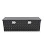 Black 48 Inch Truck Chest Tool box Heavy Duty Aluminum Stripes Plated Pick Up Truck Bed Box Waterproof RV Toolbox Storage with Side Handle and Lock Keys –48"x14"x16" - color: Black, size: 48"x14"x16"