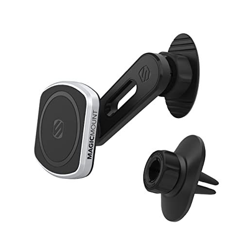 Scosche MP2ODVM-XTSP MagicMount Pro2 Dash/Vent/Window 4-in-1 Magnetic Cell Phone Holder Car Mount Kit Compatible with MagSafe, iPhones, Galaxy, Pixel & All Smartphones - style: Dash / Vent w/ Swingarm