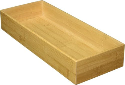 Lipper International 8386 Bamboo Wood Stacking Drawer Organizer Box, 15" x 6" - size: Extra Large, 15" x 6"