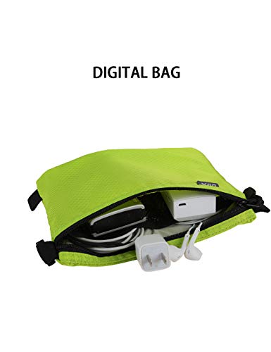 GOX Small Toiletry Bag for Men Bulk Cosmetic Bag Dopp Kit Carry On Zipper Pouch Organization Nylon Small Packing Sack Water Repellent - color: Green