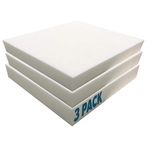 Foamma High Density Upholstery Foam, 1" x 24" x 24" 3-Pack - Couch Cushion Foam Replacement Pad, High Density Pad for Seats, Pillows, Chairs, and Craft Projects - color: High Density, size: 1" x 24" x 24", style: 3 Pack