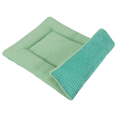 Reversible Dog Bed Mat with Plush and Corn Velvet,Soft Warm Pet Cushion, Dual Purpose Washable Sleeping Mattress Bed for Small Medium Large Dog and Cat XB004 (30"x20", Teal) - color: Teal, size: 30"x20"