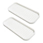 Silicone Sponge Holder Kitchen Sink Organizer Tray Dish Caddy Soap Dispenser, Scrubber Spoon Holder,Dishwashing Accessories 2 Pack (White) - color: White