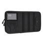 BXBXHD Molle Car Sun Visor Organizer, Car Accessories with Zipper Visor Storage Pouch & Glasses Clip, Molle Panel for Tactical Gears, Fits Most Vehicles, SUVs, Trucks(Black)