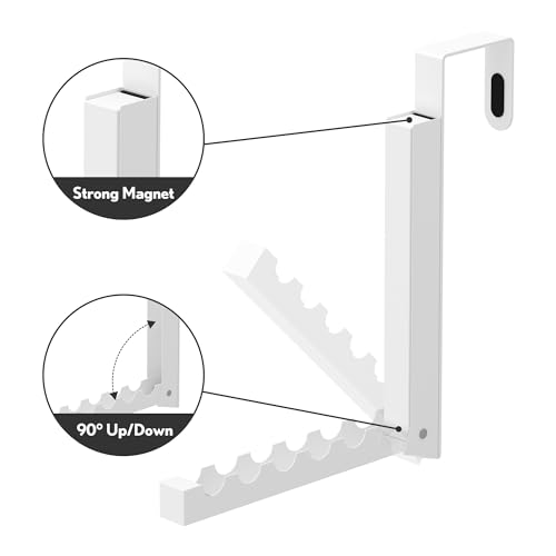 Inntop Over The Door Hanger Hooks for Clothes, Over The Door Clothes Drying Rack for Laundry, Heavy Duty Metal Foldable Portable Clothing Hanging Rack (2 Pack)