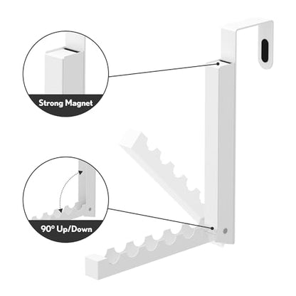 Inntop Over The Door Hanger Hooks for Clothes, Over The Door Clothes Drying Rack for Laundry, Heavy Duty Metal Foldable Portable Clothing Hanging Rack (2 Pack)