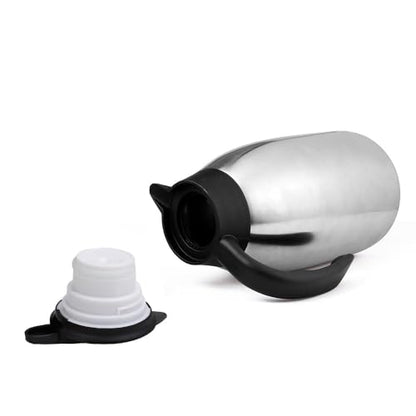 68oz Thermal Coffee Carafe, 2 Pack Airpot Insulated Coffee Urns Stainless Steel Vacuum Thermal Pot Dispenser for Coffee, Hot Water, Tea, Hot Beverage - Keep 12 Hours Hot, 24 Hours Cold (Silver,Silver) - color: Silver Silver