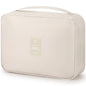 Mossio Hanging Toiletry Bag with Sturdy Hook - Large Portable Cosmetic Makeup Travel Organizer for Men & Women - color: Beige