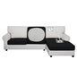 Easy-Going 100% Waterproof 3 Pieces Couch Cushion Covers for Sectional Sofa Left/Right L Shape Chaise Lounge Sofa Seat slipcover Anti-Slip Sofa Cover (2 Seater + 1 Chaise, Black - color: Black, size: 2 Seater + 1 Chaise