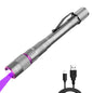 EverBrite Rechargeable Pen Flashlight with UV Light and White Light, 395nm Black Flashlight with Clip, Zoomable 4 Modes with Memory, USB C Cable, for Camping, Emergency, Pet Urine Detection,Grey - color: Gray